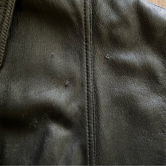 FINAL SALE Vintage Genuine Leather Black Jacket - Picture 9 of 16